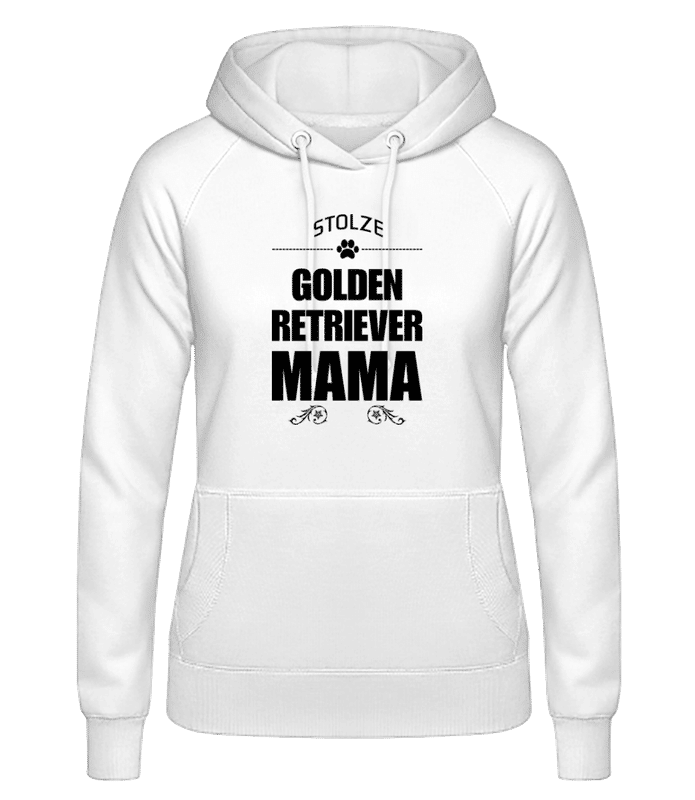 Vorschau: Stolze Golden Retriever Mama - Frauen Hoodie - Weiß - Vorne