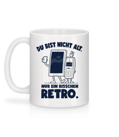 Nicht Alt Bisschen Retro - Tasse - Weiß - Hinten