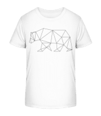 Polygon Bear - Kid's Organic T-Shirt Stanley Stella 2.0 - White - Front