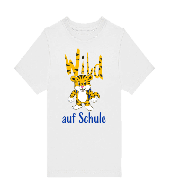 Vorschau: Wild Auf Schule - Kinder T-Shirt B&C - Weiß - Vorne