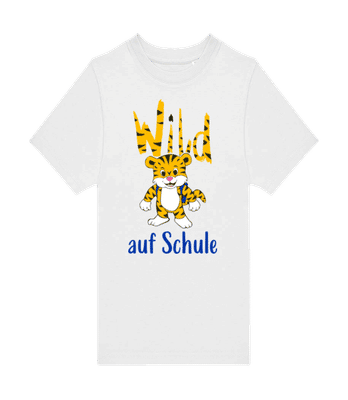 Wild Auf Schule - Kinder T-Shirt B&C - Weiß - Vorne