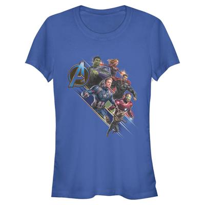 Marvel - Avengers Endgame - Skupina Angled Shot - Femme T-shirt - Bleu royal - Devant