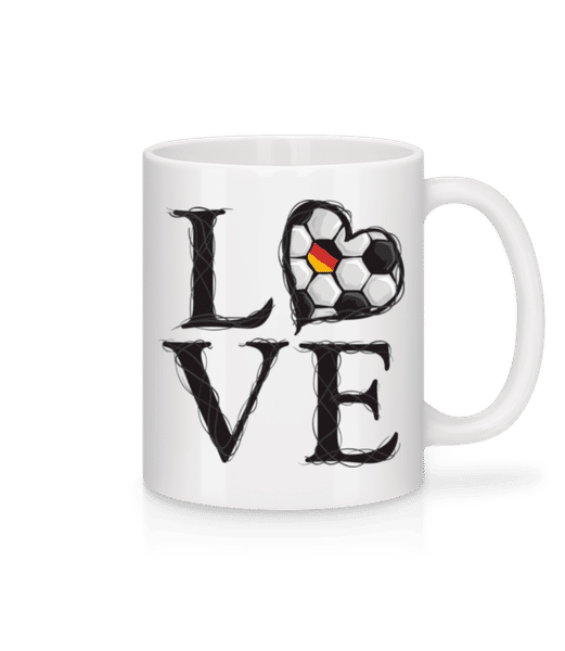 Aperçu: Football Amour Allemagne - Mug en céramique blanc - Blanc - Devant