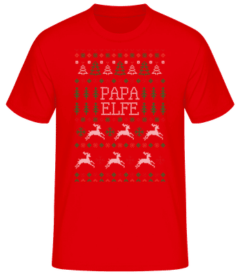 Papa Elfe - T-shirt standard Homme - Rouge - Devant