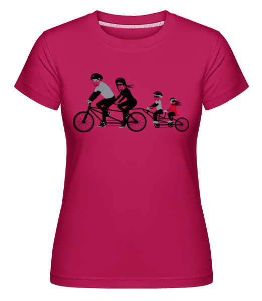 Preview: Bicycle Family -  Shirtinator Women's T-Shirt - Magenta - Front