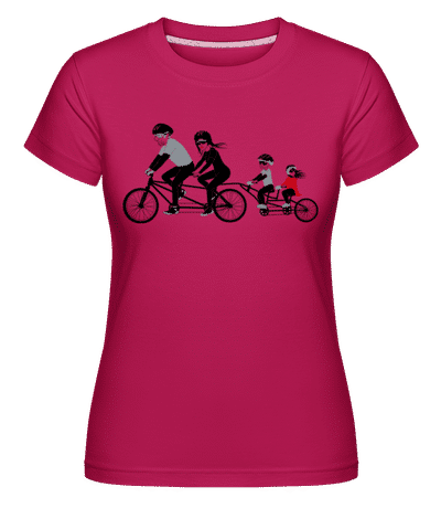 Bicycle Family -  Shirtinator Women's T-Shirt - Magenta - Front