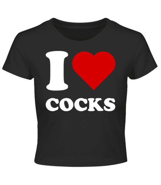 Aperçu: I Love Cocks - Crop top - Noir - Devant