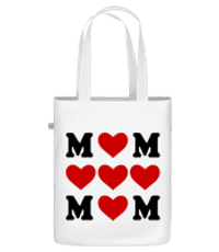 Zamilovať mamu Hearts - Organická taška - Biela - Predné
