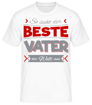 Der Beste Vater Der Welt - Männer Basic T-Shirt - Weiß - Vorne