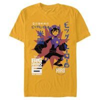 Disney - Grandes Héroes - Hiro Poster - Hombres Camiseta - Amarillo dorado - delante