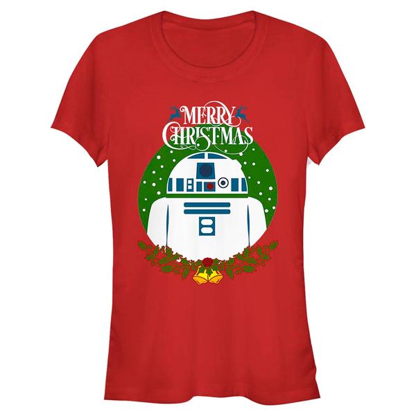 Star Wars - R2-D2 R2 Wreath - Christmas - Femme T-shirt - Rouge - Devant