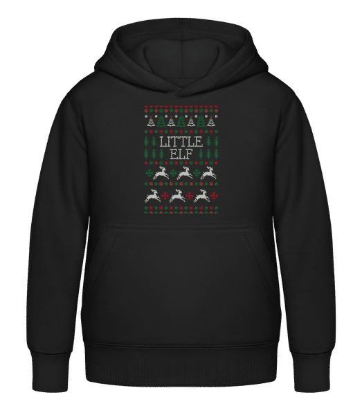 Vorschau: Little Elf - Kinder Hoodie - Schwarz - Vorne
