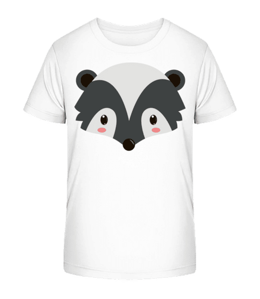 Aperçu: Raton Laveur Comic - T-shirt bio Enfant Stanley Stella 2.0 - Blanc - Devant