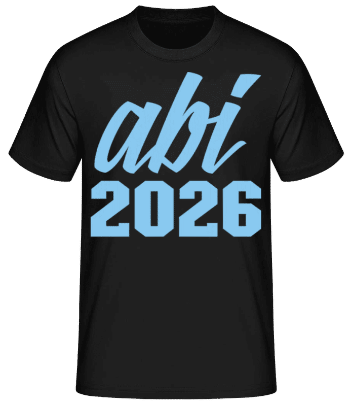 Vorschau: Abi 2025 - Männer Basic T-Shirt - Schwarz - Vorne