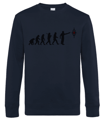 Evolution Of Shooting - Men's standard sweatshirt - Navy - Front