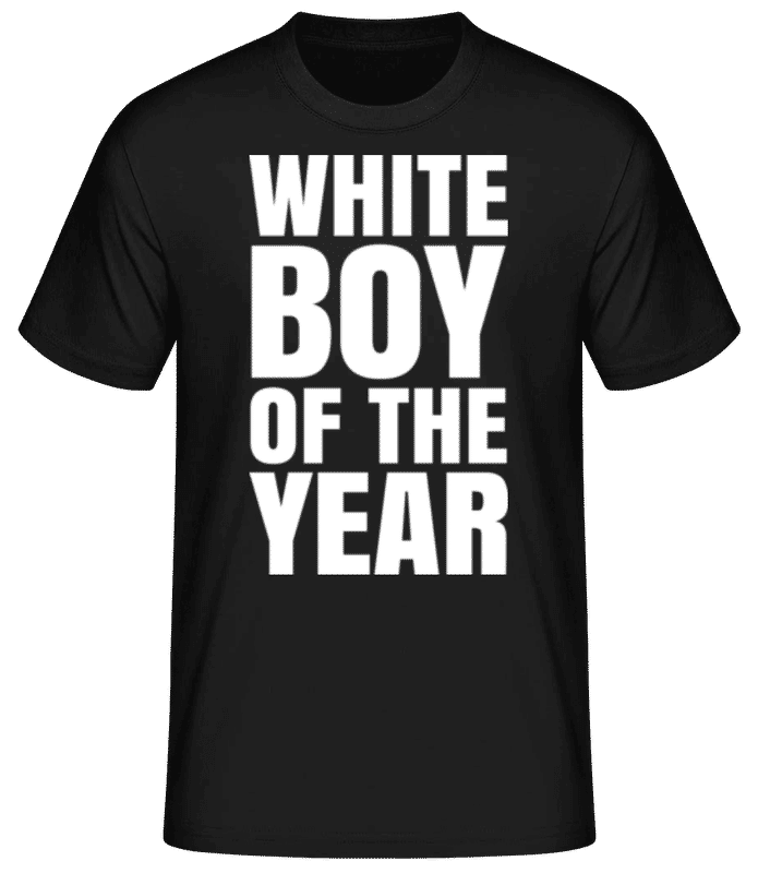 Aperçu: White Boy Of The Year - T-shirt homme B&C - Noir - Devant