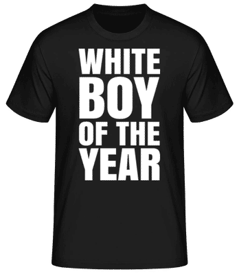 White Boy Of The Year - T-shirt homme B&C - Noir - Devant