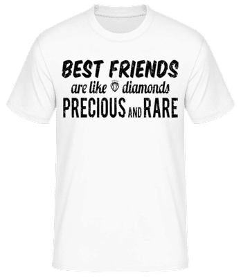 Best Friends Are Like Diamonds - Männer Basic T-Shirt - Weiß - Vorne