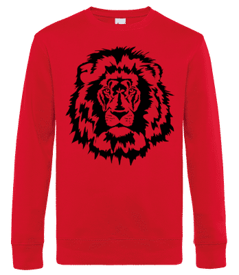Lion Noir - Sweat-shirt standard pour homme - Rouge - Devant