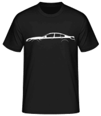 'BMW M6 Gran Coupe' Silhouette - Männer Basic T-Shirt - Schwarz - Vorne