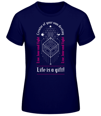 Creator Of Your Own Destiny - Women's Basic T-Shirt - Navy - Front