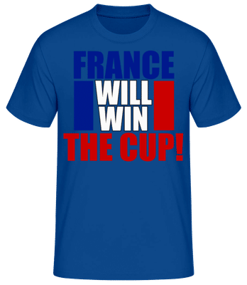 Frankreich Wird Den Pokal Gewinn - Männer T-Shirt B&C - Royalblau - Vorne