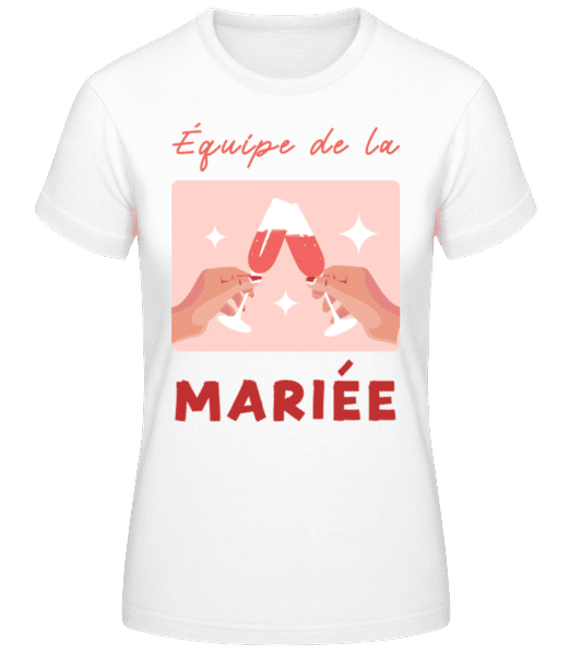 Aperçu: Équipe De La Mariée Verre - T-shirt standard Femme - Blanc - Devant