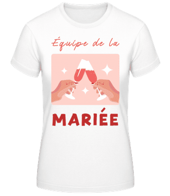 Équipe De La Mariée Verre - T-shirt standard Femme - Blanc - Devant