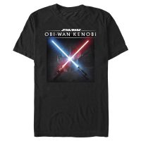 Star Wars - Obi-Wan Kenobi - Logo Light Saber Clash - Men's T-Shirt - Black - Front
