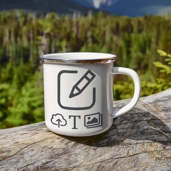 Aperçu: Tasse Émaillée - Blanc