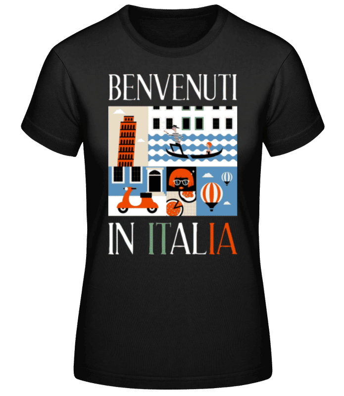 Preview: Benvenuti In Italia - Women's Basic T-Shirt - Black - Front