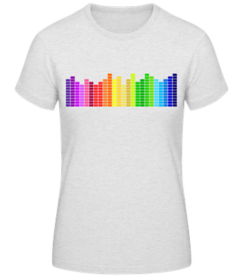 Regenbogen Soundbars - Frauen T-Shirt B&C - Grau meliert - Vorne