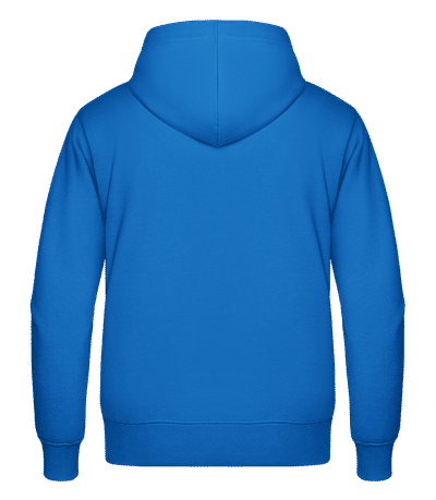 Unisex mikina s kapucí dvoubarevná - Světle modrá / Melirovĕ šedá - Vzadu