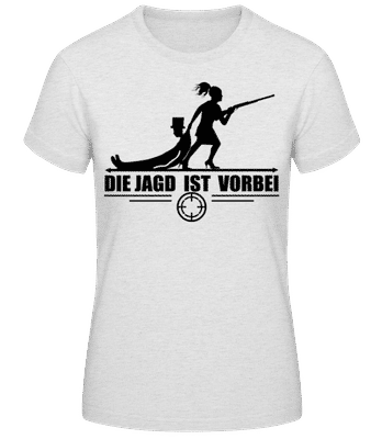 Die Jagd Ist Vorbei - Frauen Basic T-Shirt - Grau meliert - Vorne