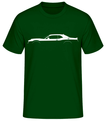 'Dodge Challenger SRT Demon' Silhouette - Men's Basic T-Shirt - Bottle green - Front