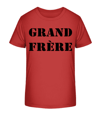 Grand Frère - T-shirt bio Enfant Stanley Stella 2.0 - Rouge - Devant