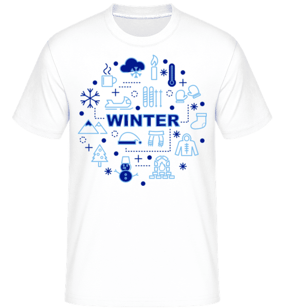 Aperçu: Winter Symbols -  T-Shirt Shirtinator homme - Blanc - Devant