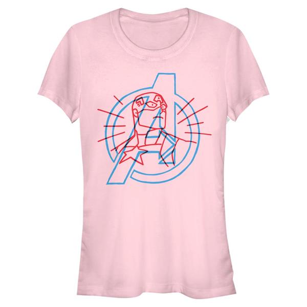Aperçu: Marvel - Avengers - Logo Cap Doodle Avengers - Femme T-shirt - Rose - Devant