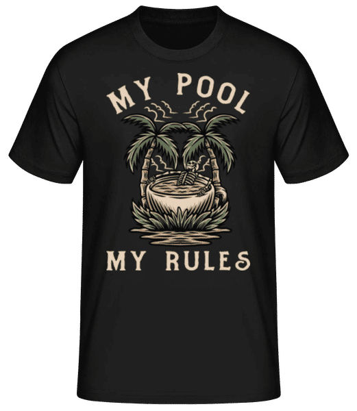 Aperçu: My Pool My Rules - T-shirt standard Homme - Noir - Devant