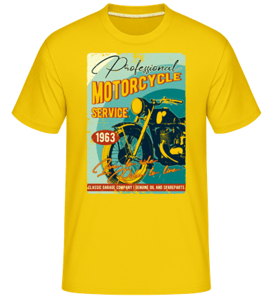 Professional Motorcycle -  T-Shirt Shirtinator homme - Jaune doré - Devant