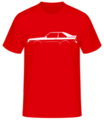 'Audi Sport Quattro' Silhouette - Pánské basic tričko - Červená - Napřed