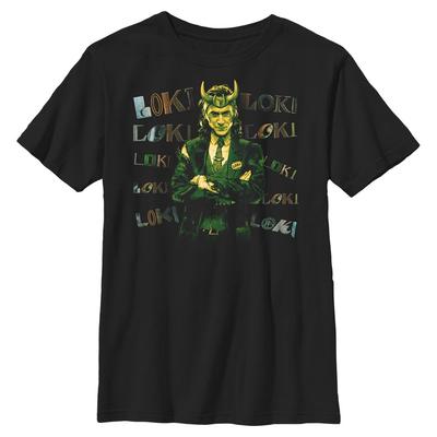 Marvel - Loki - Loki Chaotic - Enfant T-shirt - Noir - Devant