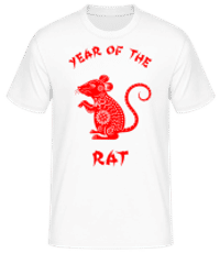 Chinese Zodiac Year Of The Rat - Männer Basic T-Shirt - Weiß - Vorne