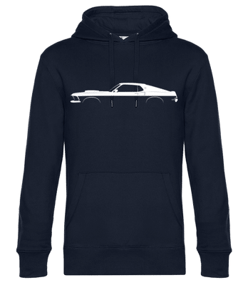 'Ford Mustang Boss 429 1969' Silhouette - Sudadera estándar para hombre - Marino - delante