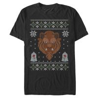 Disney - Beauty & the Beast - Zvíře The Ugly - Christmas - Men's T-Shirt - Black - Front