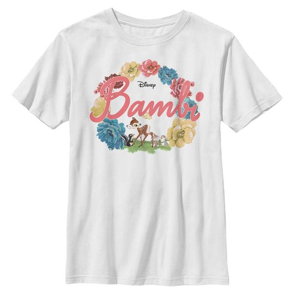 Preview: Disney Classics - Bambi - Skupina Flowers - Kids T-Shirt - White - Front