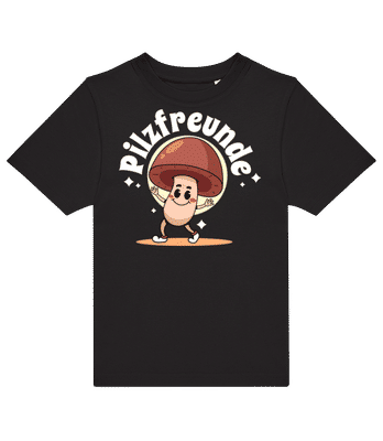 Pilzfreunde - Kinder T-Shirt B&C - Schwarz - Vorne