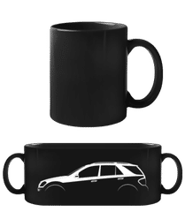 'Mercedes-Benz M W164' Silhouette · Black Mug