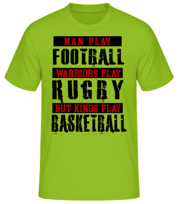 Kings Play Basketball - T-shirt homme B&C - Citron vert - Devant