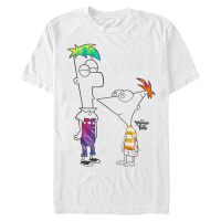 Disney Classics - Phineas and Ferb - Phineas and Ferb Boys of Tie Dye - Men's T-Shirt - White - Front